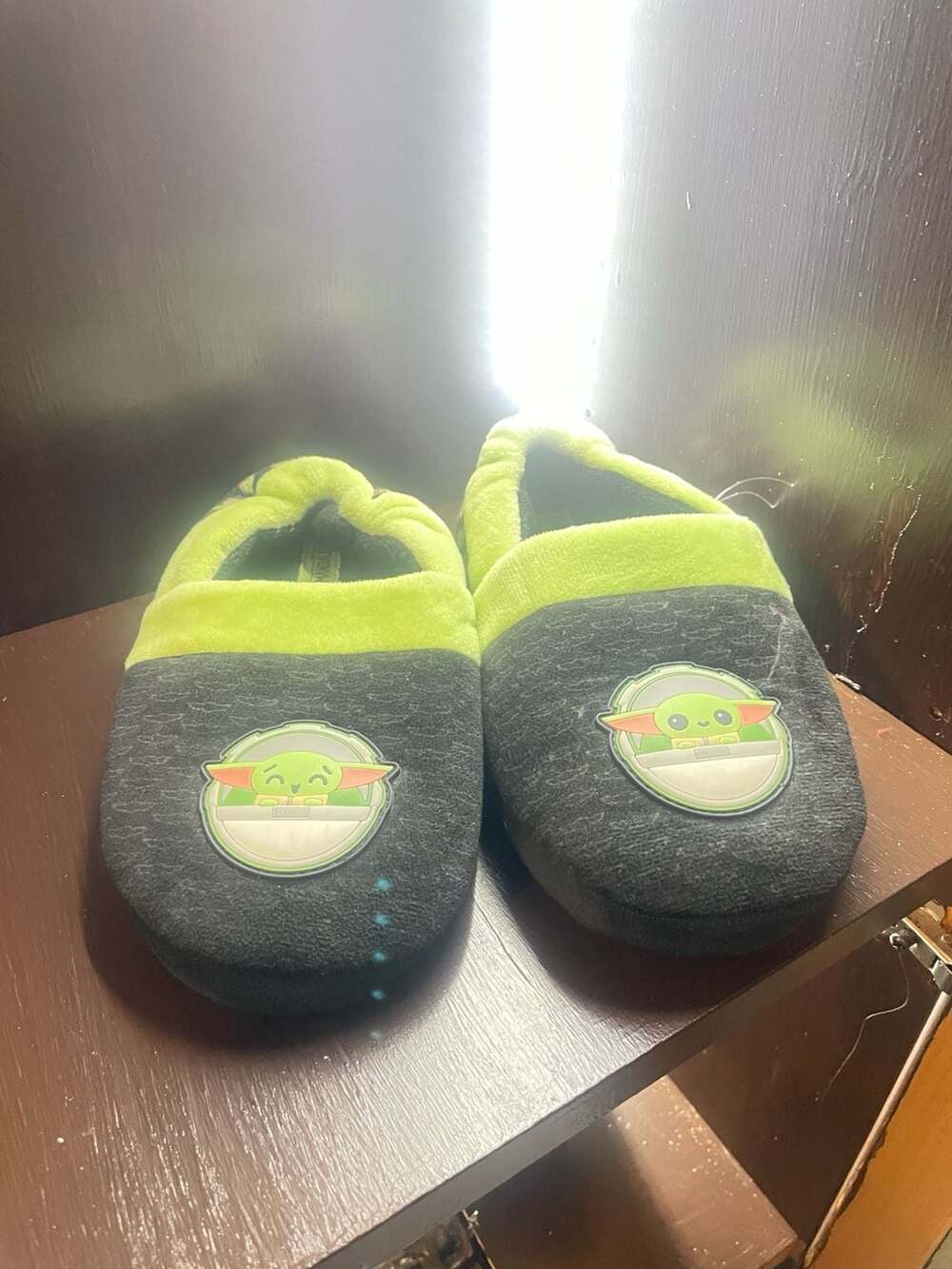 Star Wars The Mandalorian Grogu Baby Yoda Plush Slippers Size 2